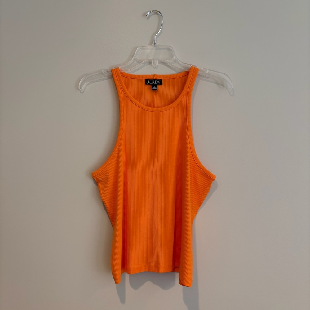 J. Crew Orange Ribbed Tank Top